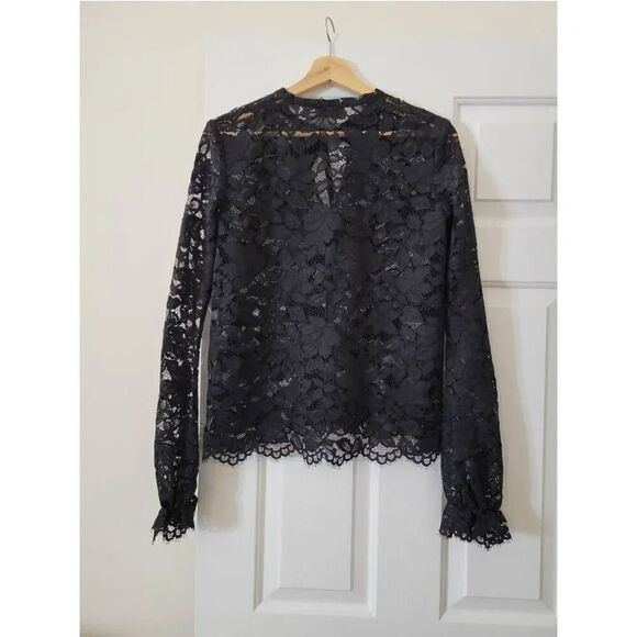 Scanlan Theodore Tie Neck Lace Blouse 6 - Picture 7 of 9